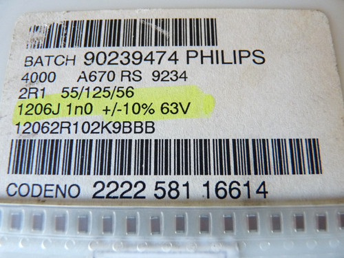 50x 1nf 63v - x7r, 10%