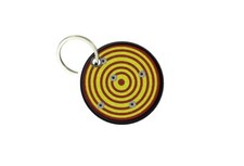 Porte cles clé clefs rond imprime double face cible impacte