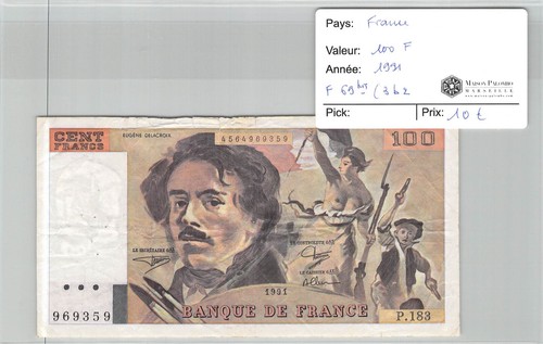 Billet france 100 francs - billet,
