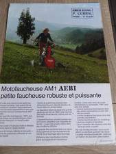 Catalogue, Brochure, Prospectus  Tracteurs Agricole - Motofaucheuse AEBI  AM 1