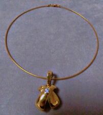 Superbe collier Pierre Lang collier plaqué or pendentif