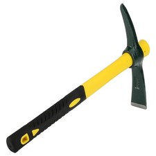 1 pioche pointue robuste de 38 cm avec tête forgée et pioche plate pour campi...