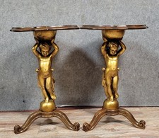 Rare paire de guéridons ou