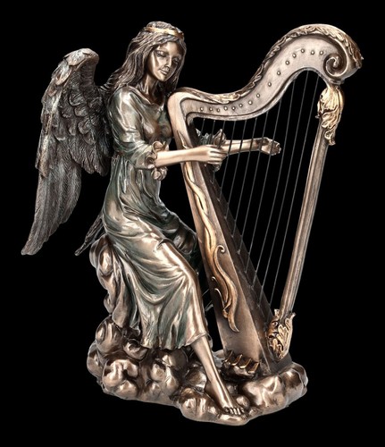 Ange figurine joue harpe - harpe,