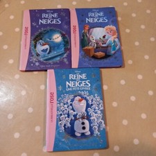Disney La reine des neiges Lot De 3 Livres Bibliothèque Rose Olaf 6 - 8 Ans.