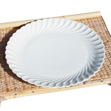 Plat rond blanc porcelaine - blanc,