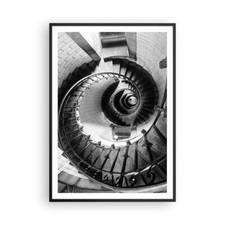Affiche Poster 70x100cm Tableaux Image Escaliers Spirale Point De Vue Wall Art