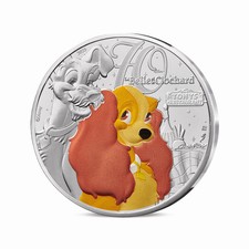 FRANCE 2025 DISNEY  animated classics LADY and TRAMP dog 10€ Silver Coin