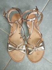 sandales tropéziennes doré T 38