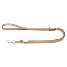 Hunter Laisse Réglable Amalfi Beige En Cuir Synthétique Vegan Pour Chiens