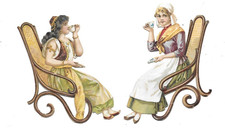 2 anciens chromos découpis