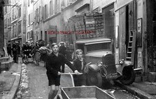 PHOTO MARSEILLE RAFLE DES  VIEUX QUARTIER DU PORT FEVRIER 1943 PHOTO  11.5X17CMS