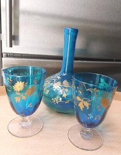 PARTIE DE SERVICE EN VERRE EMAILLE LE GRAS XIXème