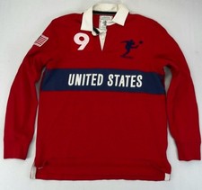 RARE Vintage POLO RUGBY RALPH LAUREN USA Rugby Kicker Long Sleeve Shirt L MINT