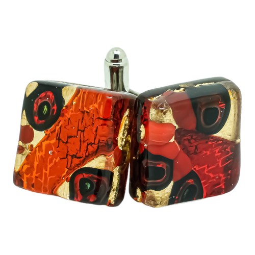 Boutons manchette verre - boutons,