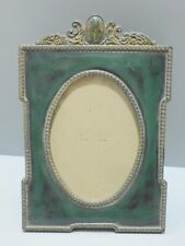 -JOLI ANCIEN CADRE Résine Vert pour Photo ou petite peinture déco XXe vitrine D