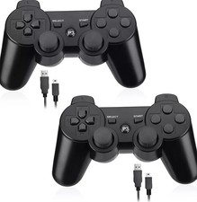 2 Manettes Génériques sans fil Bluetooth Compatible PS3 / PlayStation 3 Noires