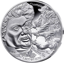 Alexandre Dumas - Art de la Plume - 10 Euros Argent BE 2024