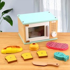 Micro ondes bois jouets - en,