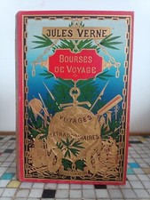 Jules Verne Bourses de voyage Hetzel cartonnage globe doré phare polychrome