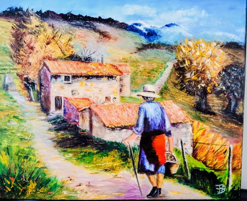 Tableau huile sur toile - tableau,