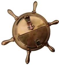 Ancien cendrier en laiton et cuivre brillant - porte cigare tabac décoration ...