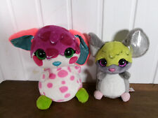 2 Doudou peluche 18/22 cm NICI NICIDOOS lapin longues oreilles 2014 souris grise