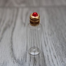 5.7 cm de haut, fiole de sac en verre, miniature transparente en verre