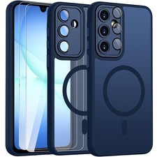 Coque avec Cercle Magnétique pour Samsung Galaxy A17 A16 A26 A56 +2 Verre Trempé
