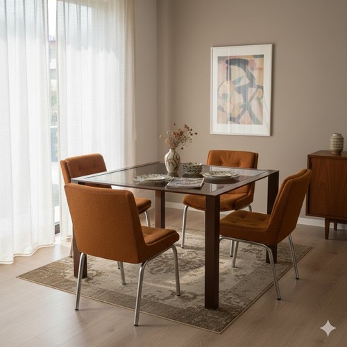 Groupe chaises vintage en - groupe, 5