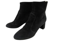 CHAUSSURES BOTTINES LOUIS VUITTON ANKLE BOOTS 39 EN DAIM NOIR DEER SHOES 1440€