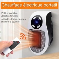 Chauffage électrique portable, radiateur mural enfichable, avec élécommande.