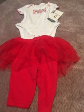 NBA Atlanta Hawks Red Girls 3M Baby Outfit 2 Pieces