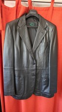 Veste Blazer Carven Cuir Noir