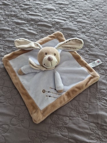 Doudou plat lapin - doudou, bleu