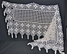 RIDEAU BRISE BISE AU CROCHET TORTILLONS ET FLEURS ECRU 1,38 m x 51 cm
