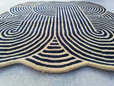 Modern Rugs 4x4 Ft Handmade