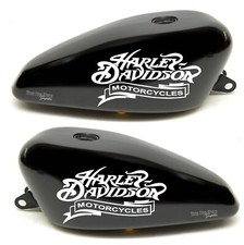 2 Adhésifs Stickers De Réservoir Worldcustom Compatible Avec Harley Moto