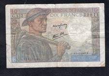 Un billet de 10 Francs Mineur