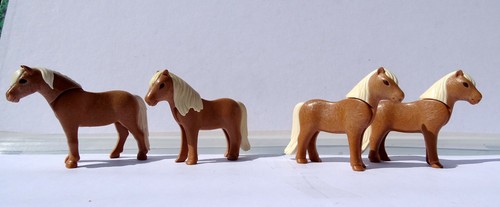 Playmobil lot 4 poneys - playmobil,