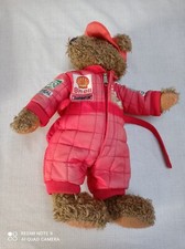 MASCOTTE PELUCHE OURS M SCHUMACHER FERRARI OMP SHELL FEDEX TIC TAC LOREAL N°1