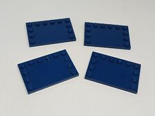 LEGO : 4x Tuile modifié 6 x 4 plaque - Réf 6180 bleu foncé - Set 7661 9515 75810