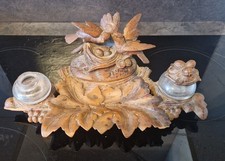 ENCRIER ANCIEN BOIS FORÊT