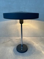 Lamp by Louis Kalff for Philips, 50s-Vintage Silver and black Timor 69 Table X1