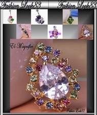 Piercing Nombril Cristal Acier Chirurgical 316L  Or sexy MAGNIFICO