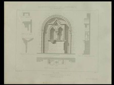 CATHEDRALE DE BAYEUX, PISCINE - 1853 - GRAVURE ARCHITECTURE , 
