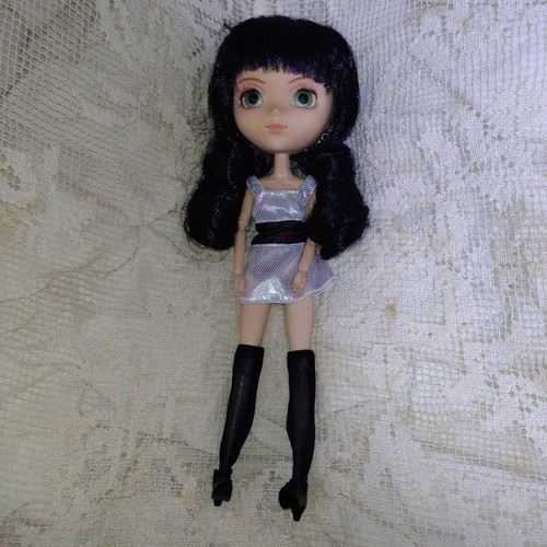 Rare pullip black hair green - black,