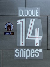 Kit flocage DOUE #14 Patch PSG Home 25-26 Ligue 1 Maillot LFP + Snipes