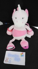 doudou peluche activités licorne rose blanc GIPSY 21cm assis
