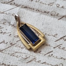 Pendentif Ancien Art Déco 1920 Plaqué Or ORIA